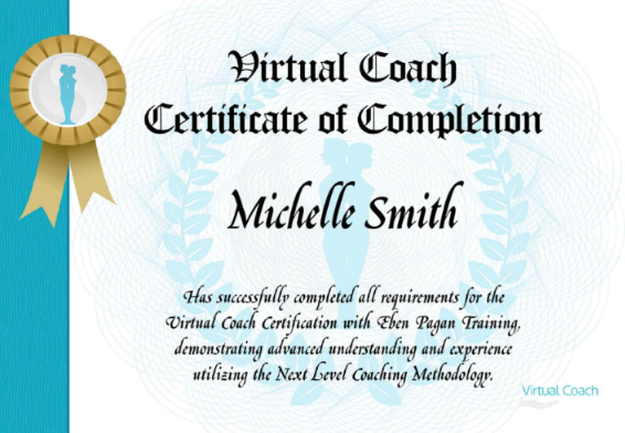 The Virtual Coach certificate